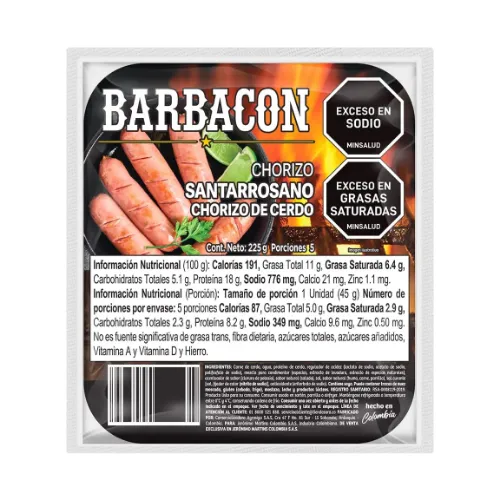 Imagen de Chorizo Santarosano Barbacon ( 225 gr )