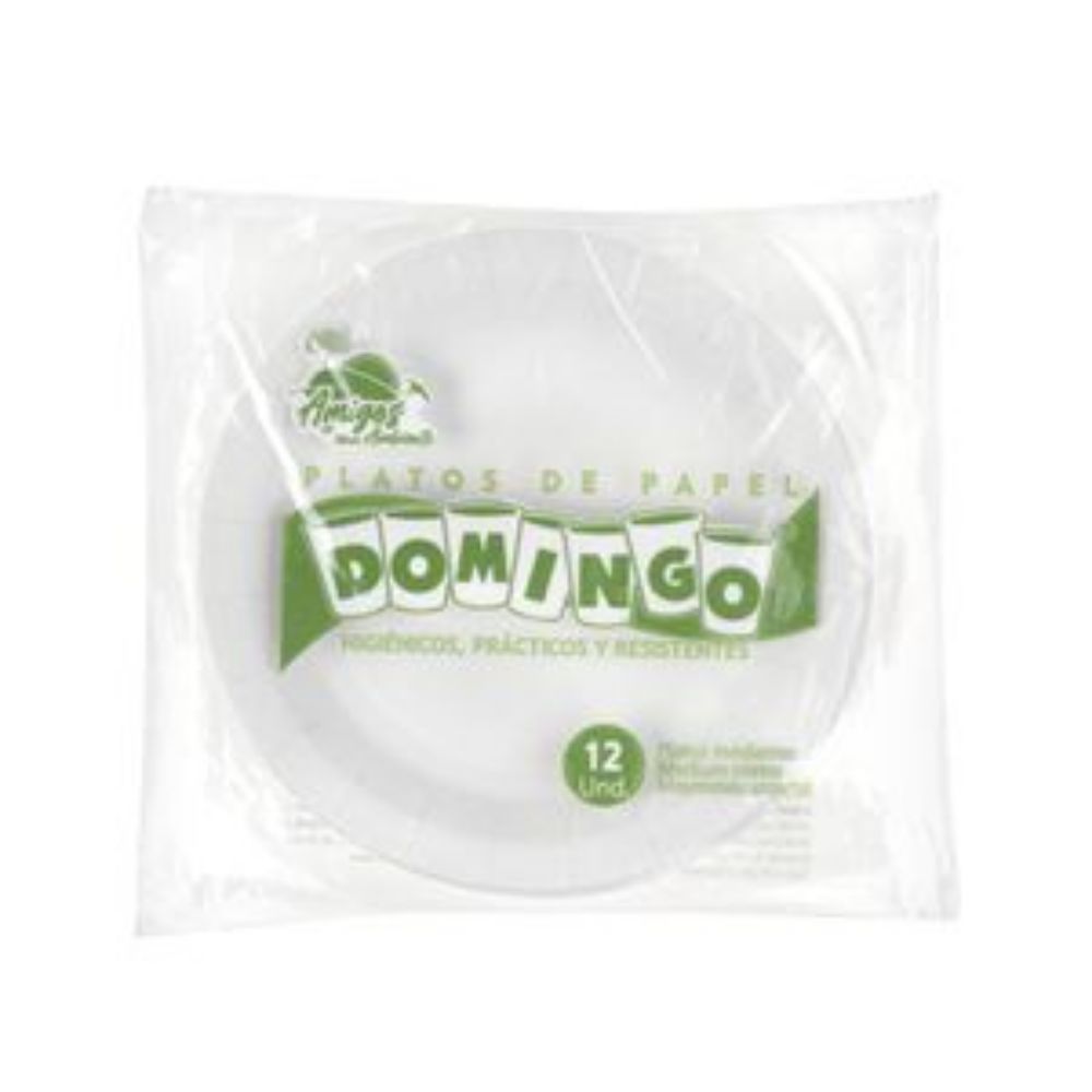 Imagen de PLATO MED DE PAPEL 7 S/IMP DOMINGO MUPWW00000051