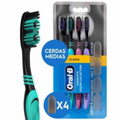 Imagen de Cepillo de dientes ORALB color collection pack familia (4 und)