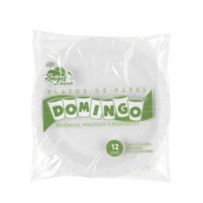 Imagen de PLATO GDE DE PAPEL 9 S/IMP DOMINGO MUPWW00000052