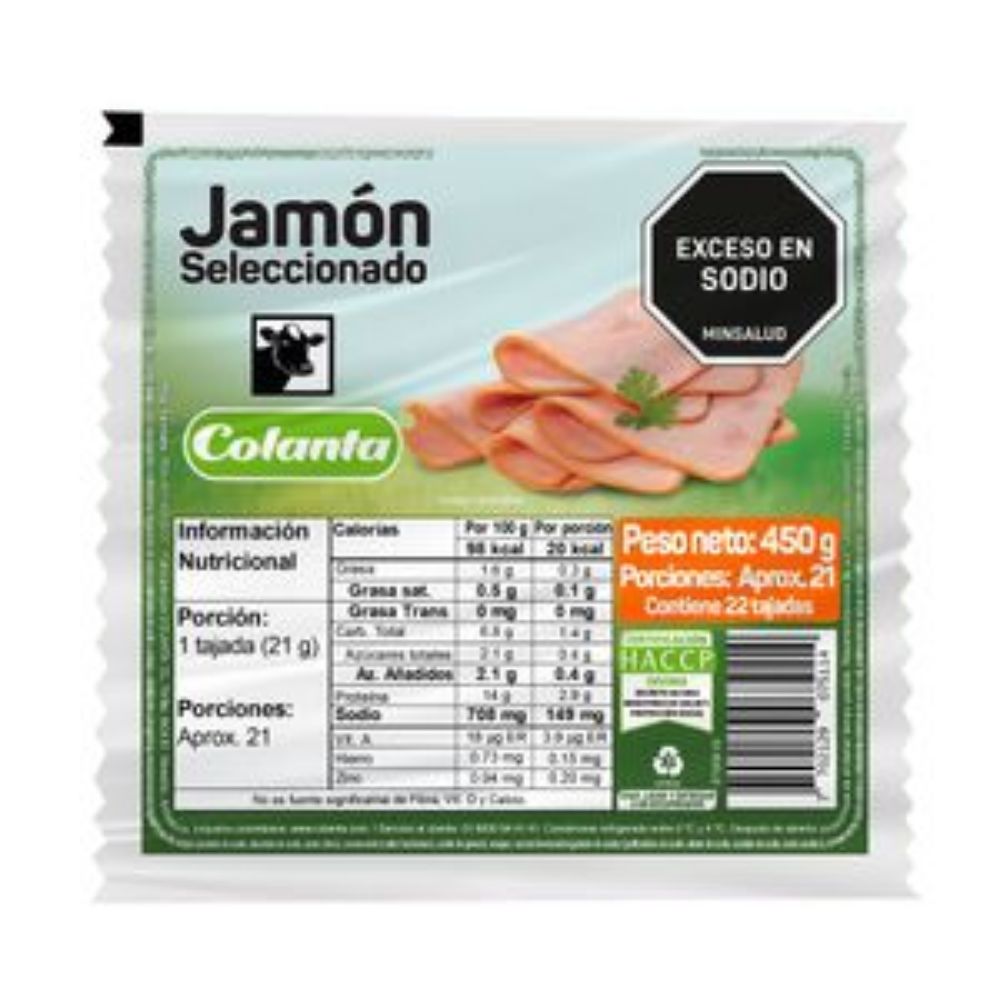 Imagen de Jamón COLANTA seleccionado (450 gr)
