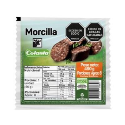 Imagen de Morcilla COLANTA 8 porciones (450 gr)