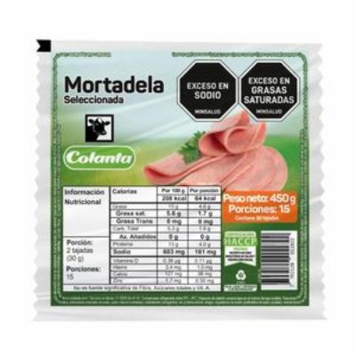 Imagen de MORTADELA SELECCIONADA 450G COLANTA 450 gr