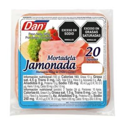 Imagen de Mortadela Jamonada DAN 345 gr