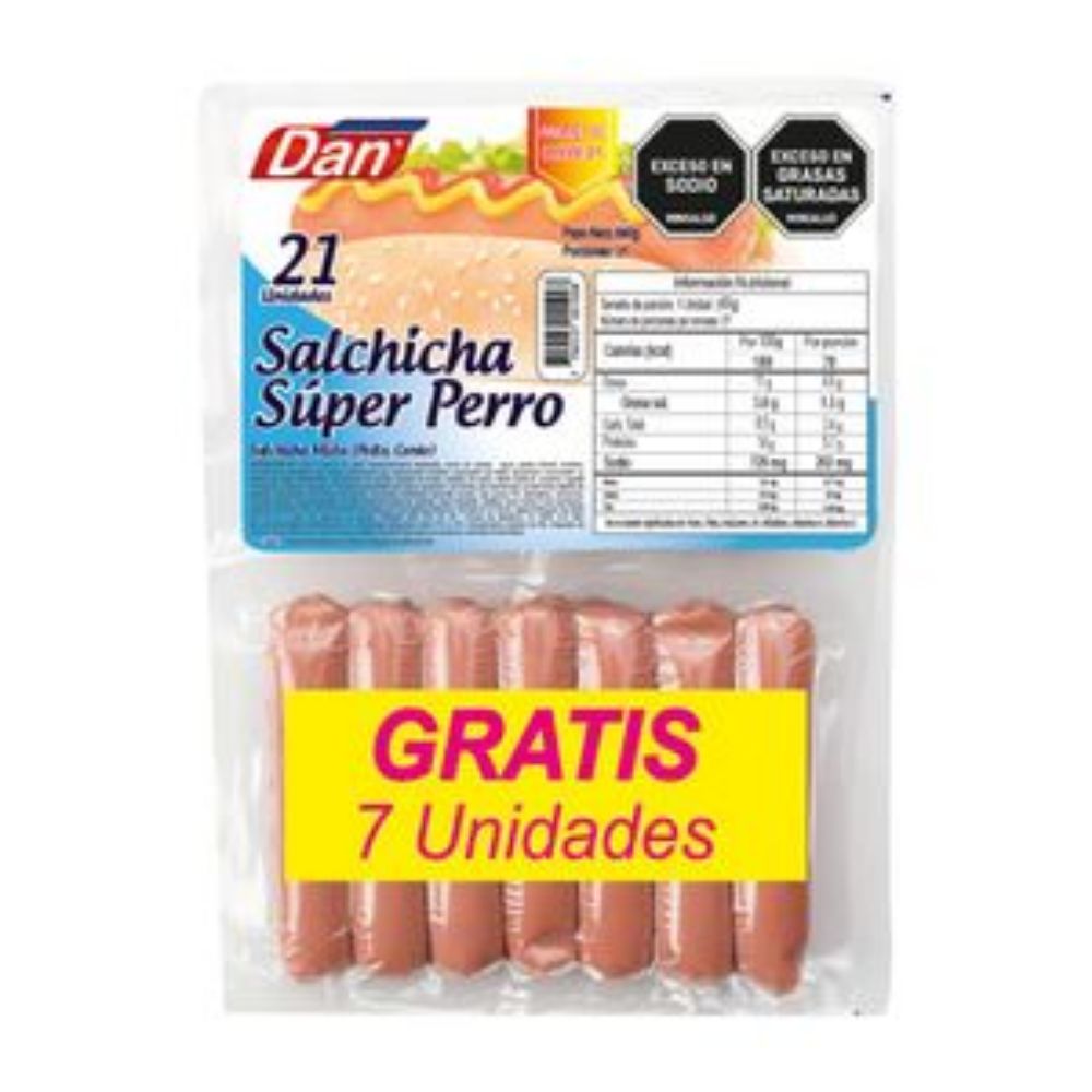 Imagen de SALCHICHA DAN SUPER PERRO (840 gr)