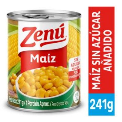 Imagen de Maíz ZENU lata sin azúcar añadido (149 gr)
