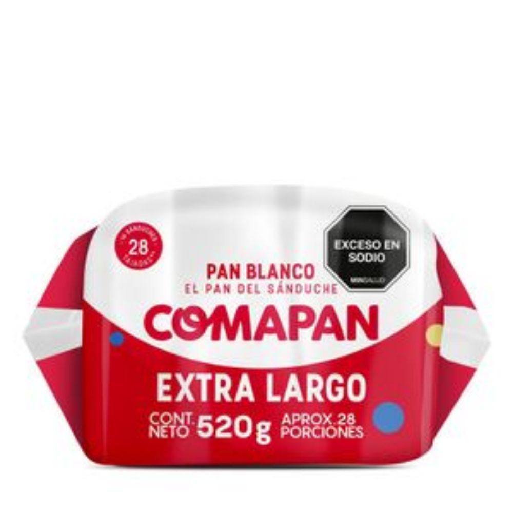 Imagen de Pan COMAPAN Tajado Extralargo (520 gr)