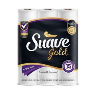 Imagen de Papel higiénico SUAVE triple hoja x15 rollos (480 mts)
