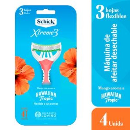 Imagen de Maquina de afeitar SCHICK Xtreme3 piel delicada x4 und (4 und)