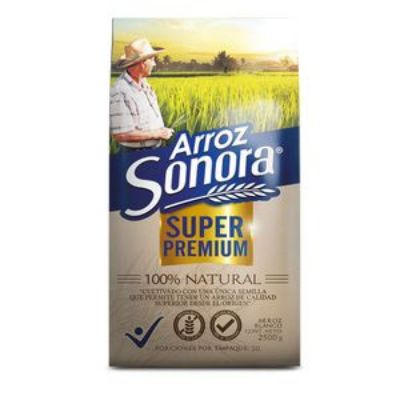 Imagen de Bolsa ARROZ SONORA SUPER PREMIUM blanco (2500 gr)