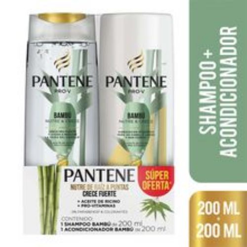 Imagen de Shampoo PANTENE bambú x200 ml + Acondicionador x200 ml