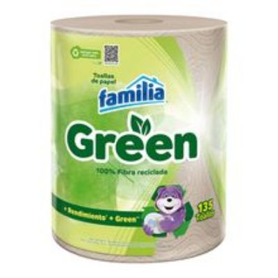 Imagen de Toalla de cocina FAMILIA green 1 rollo x135 hojas