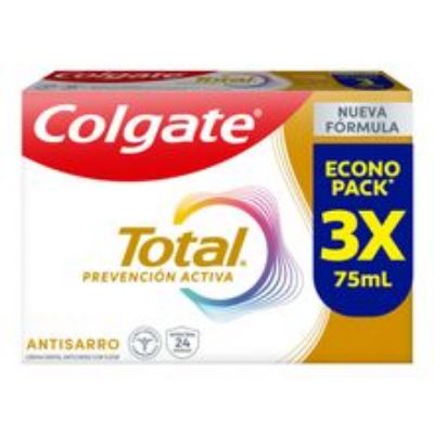 Imagen de Crema dental COLGATE total 12 anti sarro 3 unds x75 ml c/u