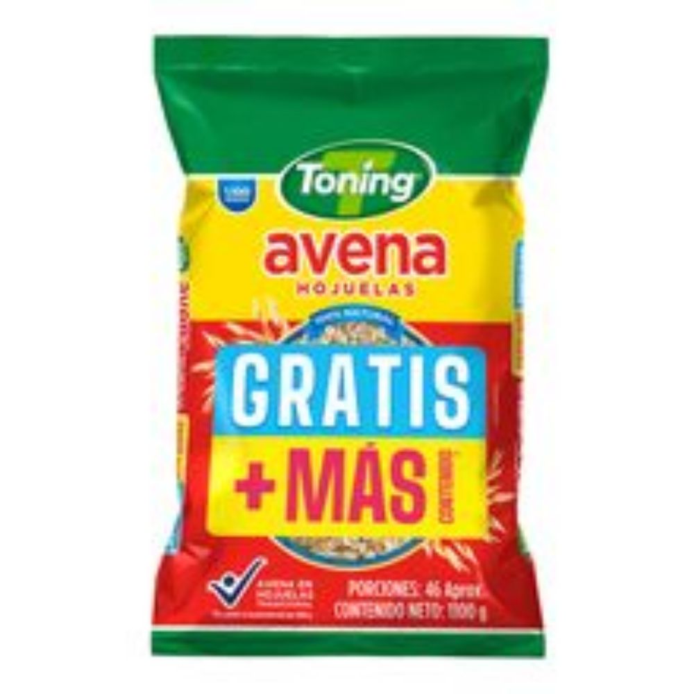 Imagen de Avena TONING hojuelas x1000 g gratis 100 g