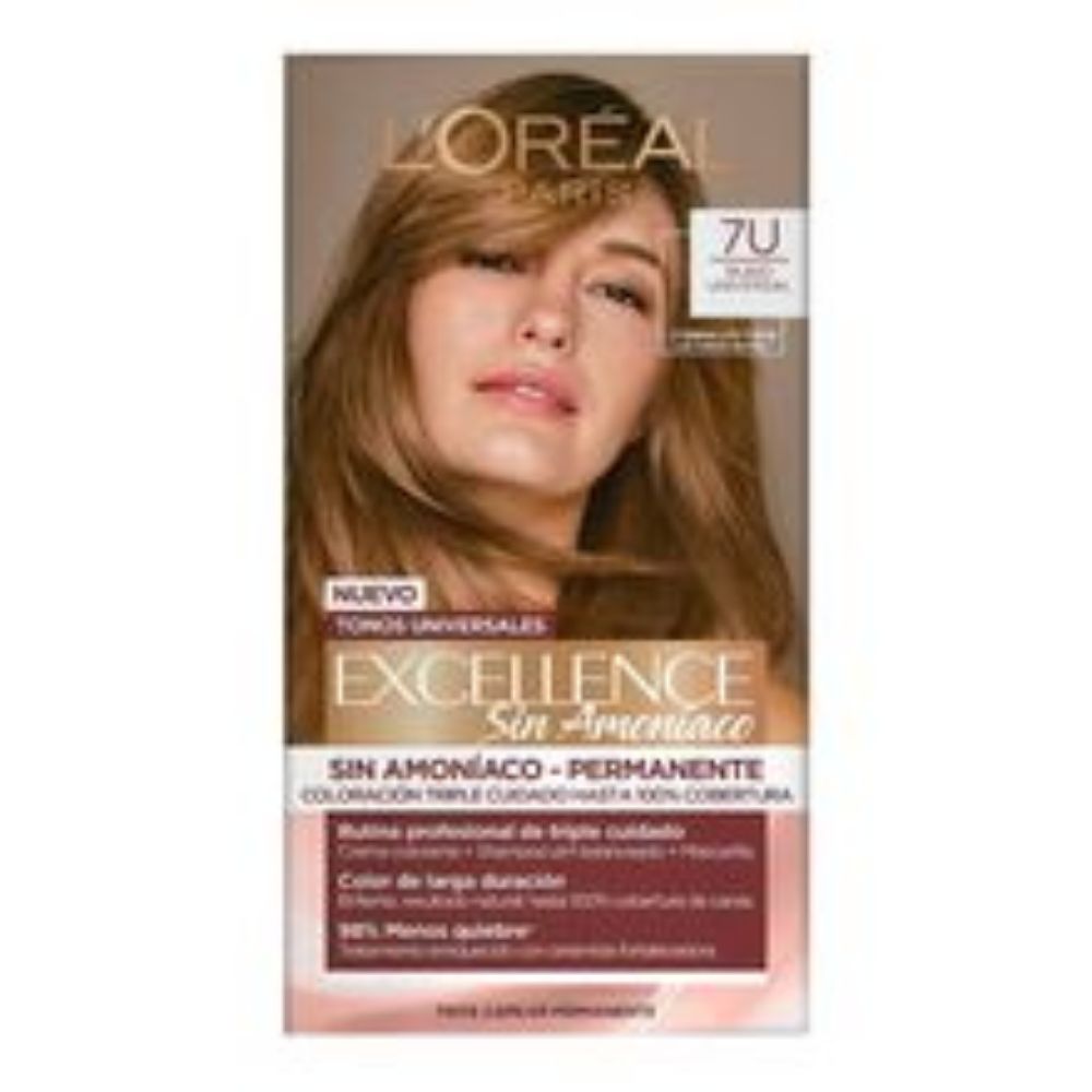 Imagen de Tinte LOREAL excellence sin amoniaco rubio universal 7U