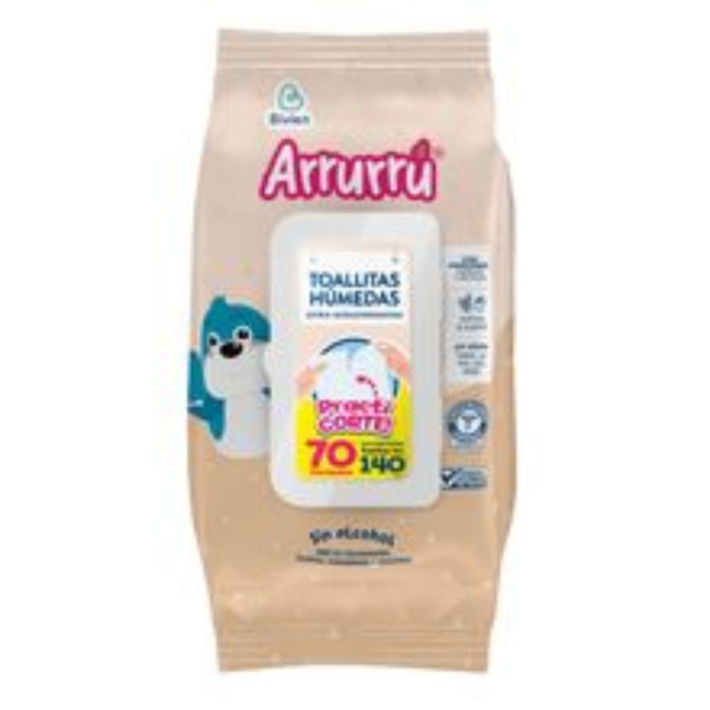 Imagen de Toallitas húmedas ARRURRÚ avena karite x70 unds