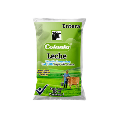 Imagen de Leche UHT Entera Colanta Bolsa X 200 ml
