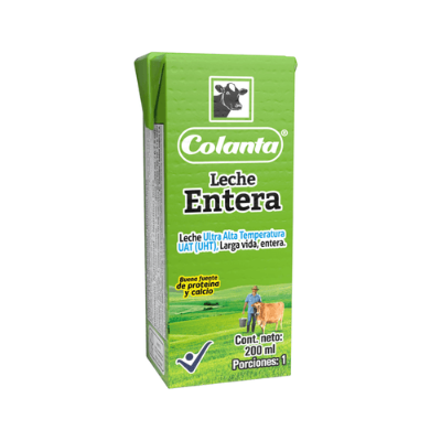 Imagen de Leche UHT Entera Colanta Caja X 200 ml