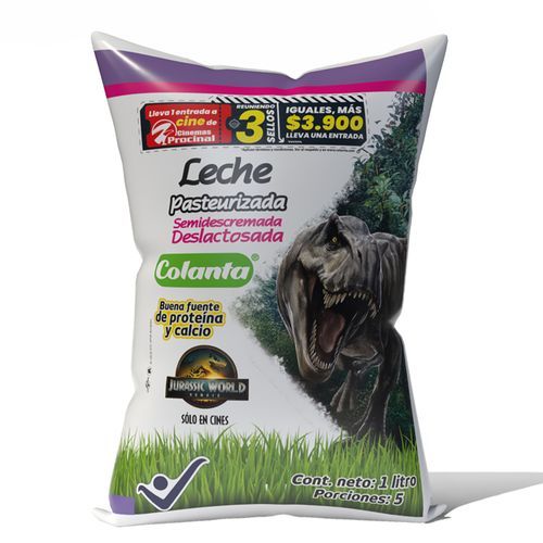 Imagen de Leche Pasteurizada Deslactosada Colanta Bolsa X 1000 ml
