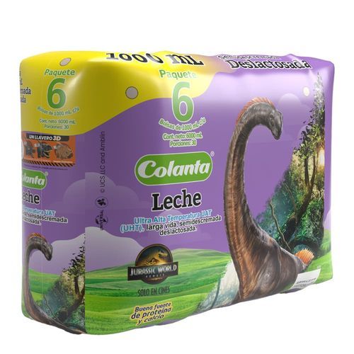 Imagen de Leche UHT Deslactosada Semidescremada Colanta Bolsa X 1000 ml X 6 U