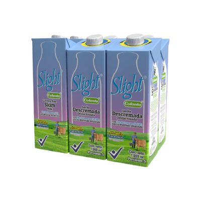 Imagen de Leche UHT Deslactosada Descremada Colanta Caja X 1000 ml X 6 U