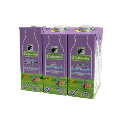 Imagen de Leche UHT Deslactosada Semidescremada Colanta Caja X 1000 ml X 6 U