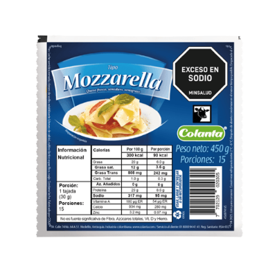 Imagen de Queso Tipo Mozzarella Colanta Bloque X 450 g