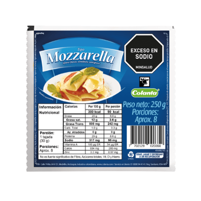 Imagen de Queso Tipo Mozzarella Colanta Bloque X 250 g