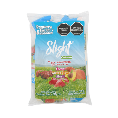 Imagen de Paquete Yogur Slight Surtido Bolsa X 200 g X 6 U