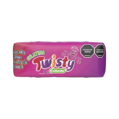 Imagen de Paquete Gelatina Twisty Surtido 120 g X 4 U
