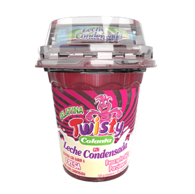 Imagen de Gelatina Twisty Fresa con Leche Condensada X 140 g