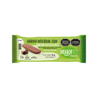 Imagen de Barra Refrigerada Integral Con Chocolate Hello! Fit Colanta X 35 g