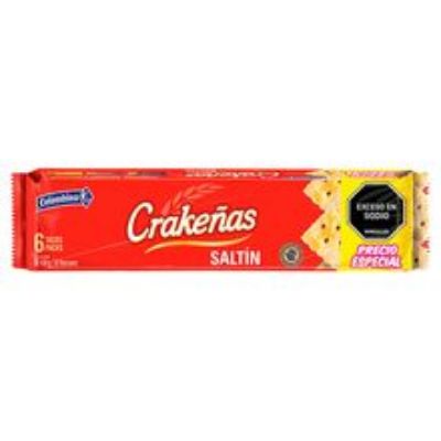 Imagen de Galletas COLOMBINA crakeñas saltín precio especial 6 tacos x450 g