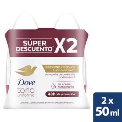 Imagen de Desodorante DOVE dermo aclarante roll on (100 ml)