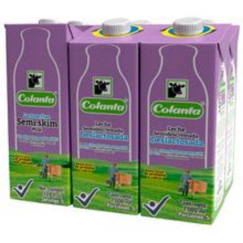 Imagen de Leche COLANTA deslactosada semidescremada 6 unds x1000 ml c/u