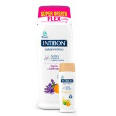 Imagen de Jabón intimo INTIBON salvia x210 g + Jabón intimo vinagre x55 g