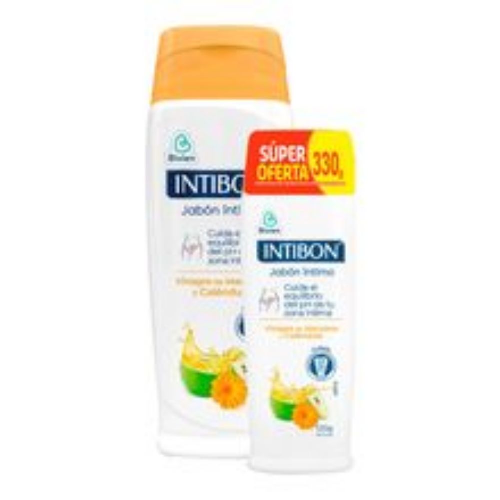 Imagen de Jabón íntimo INTIBON vinagre manzana & caléndula x210 g + jabón íntimo x120 g