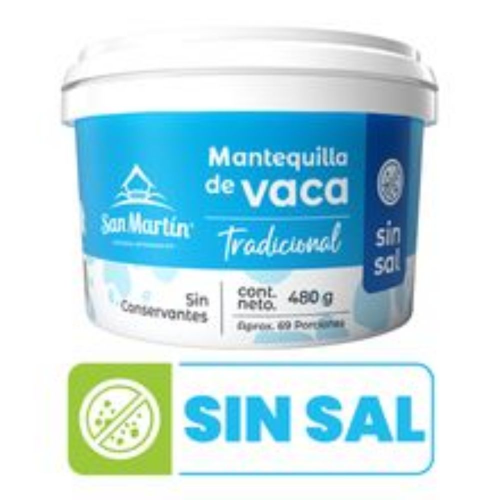 Imagen de Mantequilla vaca SAN MARTÍN sin sal x480 g