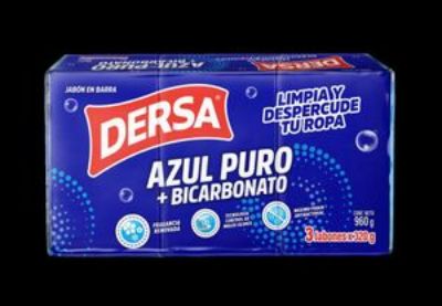 Imagen de Jabón de barra DERSA azul puro + bicarbonato (960 gr)