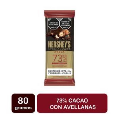 Imagen de Barra de chocolate HERSHEYS 73% cacao con avellanas (80 gr)