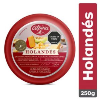 Imagen de Queso Holandés ALPINA rueda (250 gr)