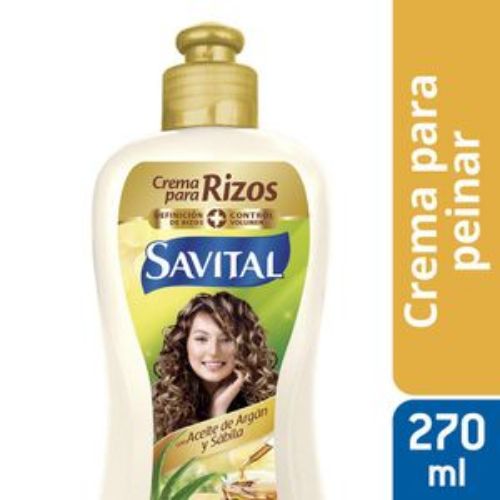 Imagen de Crema Para Peinar SAVITAL Rizos Aceite De Argán (270 ml)