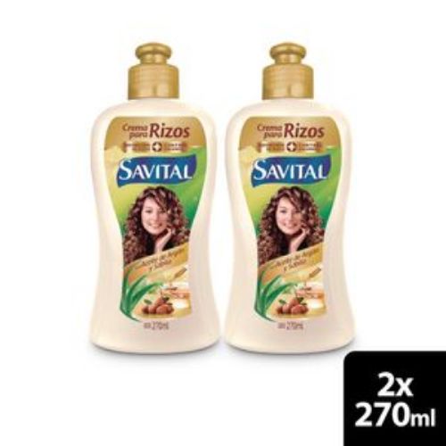 Imagen de Crema Para Peinar SAVITAL Aceite de Argán Y Sábila x2und (540 ml)