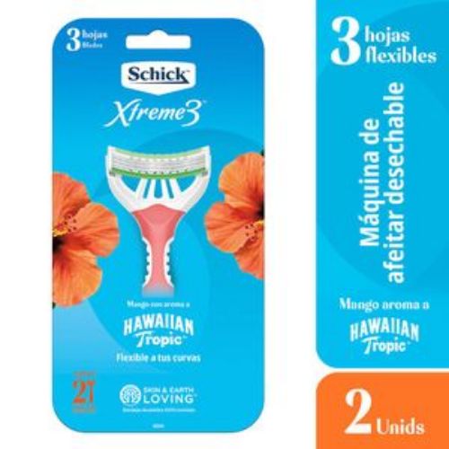 Imagen de Maquina de afeitar SCHICK Xtreme3 piel delicada x2 und (2 und)