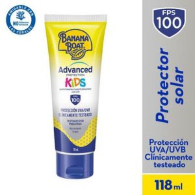 Imagen de Protector solar BANANA BOAT advanced protection kids FPS 100 (118 ml)