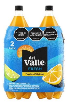 Imagen de Bebida DEL VALLE fresh frutas cítricas x2und 2.5l (5000 ml)