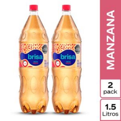 Imagen de Agua Brisa con Gas Saborizada Manzana 1.5L x 2 Unds