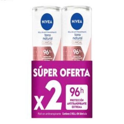 Imagen de Desodorante NIVEA clinical tono natural roll on (100 ml)