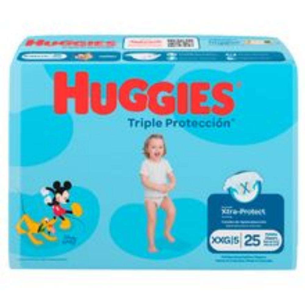 Imagen de Pañal HUGGIES triple protección XXG x25 unds