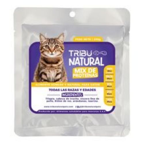 Imagen de Alimento húmedo para gato TRIBU natural mix de proteínas x200 g